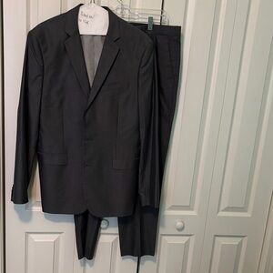 Elegant Express Charcoal Gray Men's Suit Jacket 42R Pants 34 x 30
